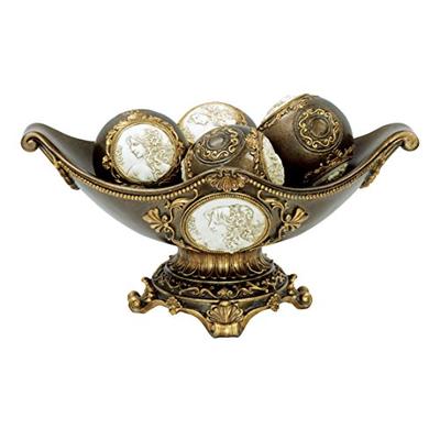 OK Lighting Grecian Decorative Fruit Bowl, 8.0"