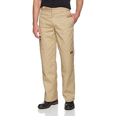 Dickies Men's Loose Fit Double Knee Twill Work Pant, Khaki, 40W x 34L