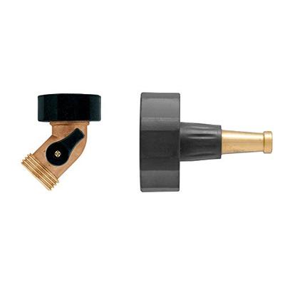 Orbit Brass Goose-Neck with Shut-Off and Brass Sweeper Nozzle Bundle