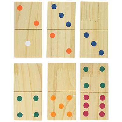 Hey! Play! Giant Wooden Dominoes Game Set (28 Piece)
