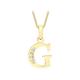 CARISSIMA Gold Women's 9 ct Yellow Gold Cubic Zirconia 10 x 12 mm Initial G Pendant on 9 ct Yellow Gold 0.7 mm Diamond Cut Curb Chain Necklace of Length 46 cm/18 Inch