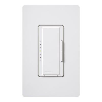 Lutron Maestro Dimmer for Halogen and Incandescent Bulbs, with Wallplate, Single-Pole, MAW-600H-WH,