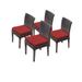4 Napa Armless Dining Chairs in Terracotta - TK Classics Tkc090B-Adc-2X-C-Terracotta