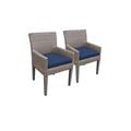 2 Oasis Dining Chairs w/ Arms in Navy - TK Classics Tkc297B-Dc-C-Navy