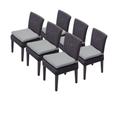 6 Venice Armless Dining Chairs in Grey - TK Classics Tkc094B-Adc-3X-C-Grey