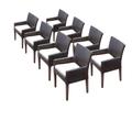 8 Napa Dining Chairs w/ Arms in Sail White - TK Classics Tkc097B-Dc-4X-C-White