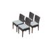 4 Belle Armless Dining Chairs in Spa - TK Classics Belle-Tkc090B-Adc-2X-C-Spa