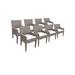 8 Monterey Dining Chairs w/ Arms in Sail White - TK Classics Monterey-Tkc297B-Dc-4X-C-White