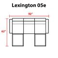 Lexington 5 Piece Outdoor Aluminum Patio Furniture Set 05e in Ash - TK Classics Lexington-05E