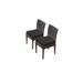 2 Barbados Armless Dining Chairs in Black - TK Classics Barbados-Tkc090B-Adc-C-Black