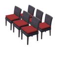 6 Venice Armless Dining Chairs in Terracotta - TK Classics Tkc094B-Adc-3X-C-Terracotta