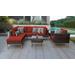 Amalfi 8 Piece Outdoor Wicker Patio Furniture Set 08m in Terracotta - TK Classics Amalfi-08M-Gld-Terracotta