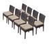 8 Belle Armless Dining Chairs in Wheat - TK Classics Belle-Tkc090B-Adc-4X-C