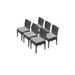 6 Belle Armless Dining Chairs in Grey - TK Classics Belle-Tkc090B-Adc-3X-C-Grey