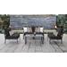 Lexington 5 Piece Outdoor Aluminum Patio Furniture Set 05d in Black - TK Classics Lexington-05D-Black