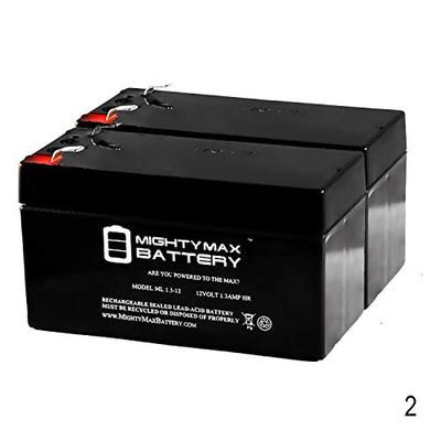 Mighty Max Battery 12V 1.3Ah SLA Battery Replacement for Zeus PC1.3-12 - 2 Pack Brand Product