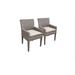 2 Florence Dining Chairs w/ Arms in Beige - TK Classics Florence-Tkc297B-Dc-C-Beige