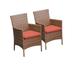 2 Laguna Dining Chairs w/ Arms in Tangerine - TK Classics Tkc093B-Dc-Tangerine