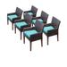 6 Napa Dining Chairs w/ Arms in Aruba - TK Classics Tkc097B-Dc-3X-C-Aruba