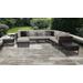 Amalfi 9 Piece Outdoor Wicker Patio Furniture Set 9b in Beige - TK Classics Amalfi-09B-Brn