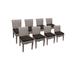 8 Monterey Armless Dining Chairs in Black - TK Classics Monterey-Tkc290B-Adc-4X-C-Black