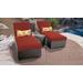 Barbados Chaise Set of 2 Outdoor Wicker Patio Furniture w/ Side Table in Terracotta - TK Classics Barbados-2X-St-Terracotta