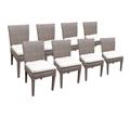 8 Oasis Armless Dining Chairs in Sail White - TK Classics Tkc290B-Adc-4X-C-White