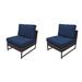 Amalfi Armless Sofa 2 Per Box in Navy - TK Classics Tkc049B-As-Db-Brn-Navy