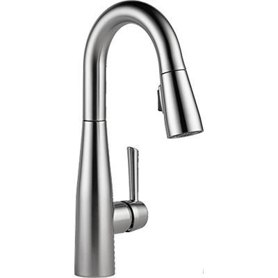 Delta Faucet Essa Single-Handle Bar-Prep Kitchen Sink Faucet with Pull Down Sprayer and Magnetic Doc