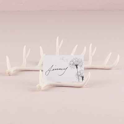Miniature Faux Antler Stationery Card Holders - 6 Antlers