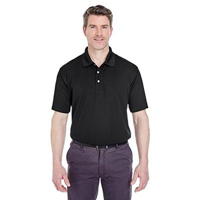 UltraClub Mens Cool & Dry Stain-Release Performance Polo (8445) -Black -L