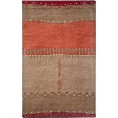 Rizzy Home Mojave Collection MOJMV315900040810 Hand-Tufted Area Rug, 8' x 10' , Maroon