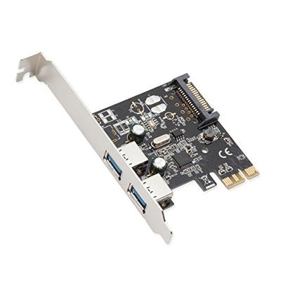 Syba USB 3.0 PCI-E x1 Adapter Card, 2 External USB 3.0 Type A Ports, Requires SATA Power, Renesas Ch