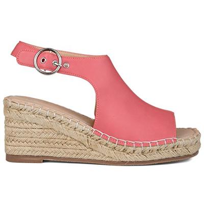 Brinley Co. Womens Wedge Sandals Coral, 11 Regular US