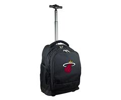 NBA Miami Heat Expedition Wheeled Backpack, 19-inches, Black