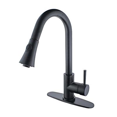Kingston Brass LS8720DL Concord Kitchen Faucet with Pull-Down Sprayer Matte Black
