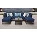 Amalfi 7 Piece Outdoor Wicker Patio Furniture Set 07a in Navy - TK Classics Amalfi-07A-Brn-Navy