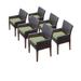 6 Napa Dining Chairs w/ Arms in Cilantro - TK Classics Tkc097B-Dc-3X-C-Cilantro