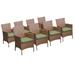 8 Laguna Dining Chairs w/ Arms in Cilantro - TK Classics Tkc093B-Dc-4X-Cilantro