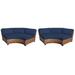Laguna Curved Armless Sofa 2 Per Box in Navy - TK Classics Tkc025B-Cas-Db-Navy