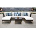 Amalfi 7 Piece Outdoor Wicker Patio Furniture Set 07a in Sail White - TK Classics Amalfi-07A-Gld-White