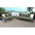 Lexington 5 Piece Outdoor Aluminum Patio Furniture Set 05a in Cilantro - TK Classics Lexington-05A-Cilantro