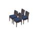 4 Barbados Armless Dining Chairs in Navy - TK Classics Barbados-Tkc090B-Adc-2X-C-Navy