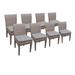 8 Oasis Armless Dining Chairs in Grey - TK Classics Tkc290B-Adc-4X-C-Grey