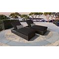 Belle Chaise Set of 2 Outdoor Wicker Patio Furniture in Black - TK Classics Belle-2X-Black