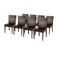 8 Belle Armless Dining Chairs in Espresso - TK Classics Belle-Tkc090B-Adc-4X