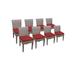 8 Florence Armless Dining Chairs in Terracotta - TK Classics Florence-Tkc290B-Adc-4X-C-Terracotta