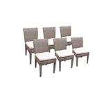 6 Florence Armless Dining Chairs in Sail White - TK Classics Florence-Tkc290B-Adc-3X-C-White