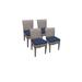 4 Florence Armless Dining Chairs in Navy - TK Classics Florence-Tkc290B-Adc-2X-C-Navy