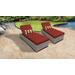 Monterey Chaise Set of 2 Outdoor Wicker Patio Furniture in Terracotta - TK Classics Monterey-2X-Terracotta